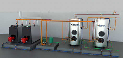 General Atomics Heating Hot Water System - project photo